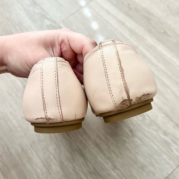 Kate Spade Eleni Flex Blush Pink Scalloped Leather Point Toe Ballet Flats 8.5 - Picture 7 of 8